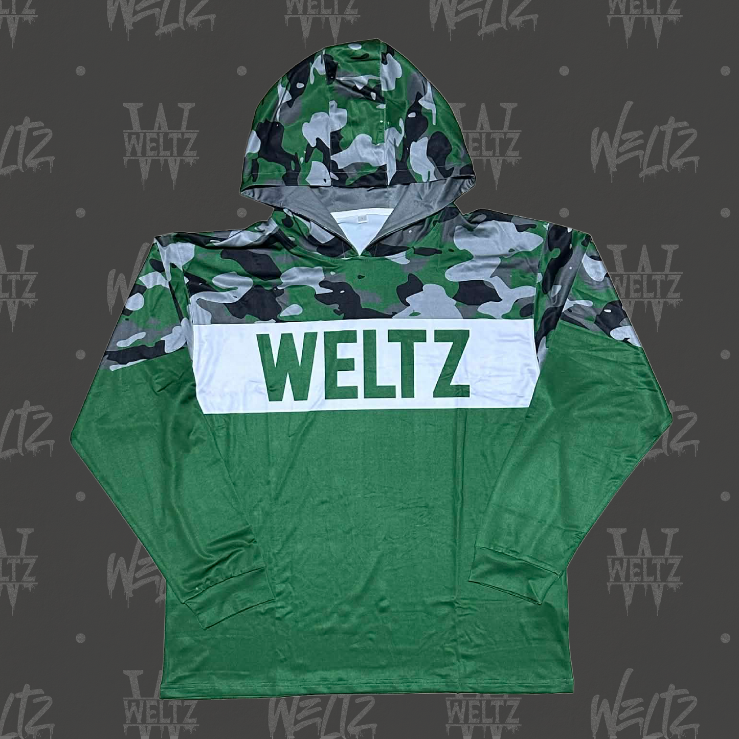 Green Camo Hooded Longsleeve
