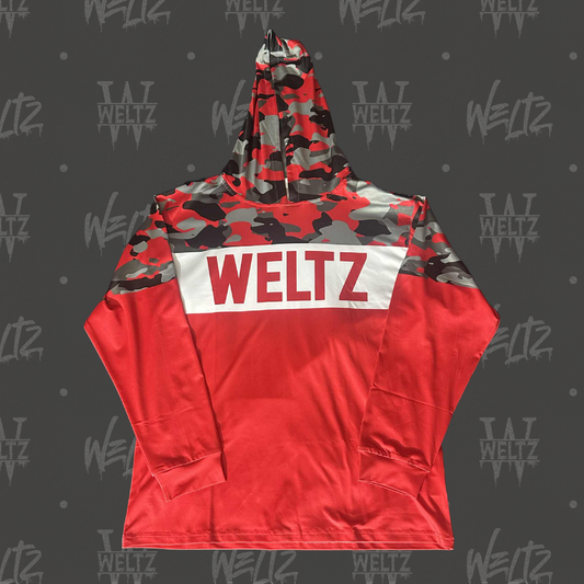 Hooded Long sleeve - Red Camo