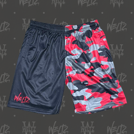 Weltz Elite Basketball Shorts - Red Camo