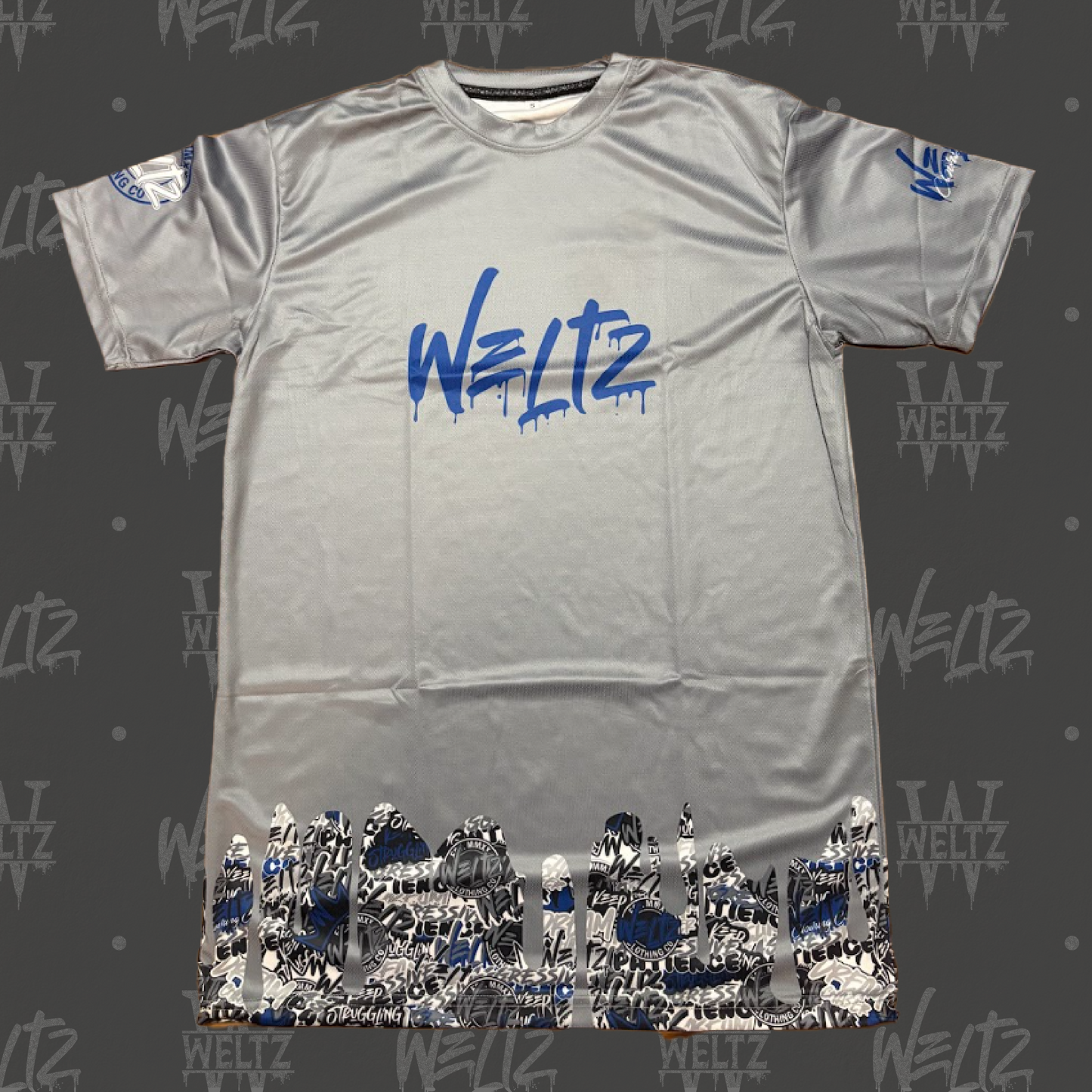 Grey/Navy Blue Sticker Bomb V2 Undershirt