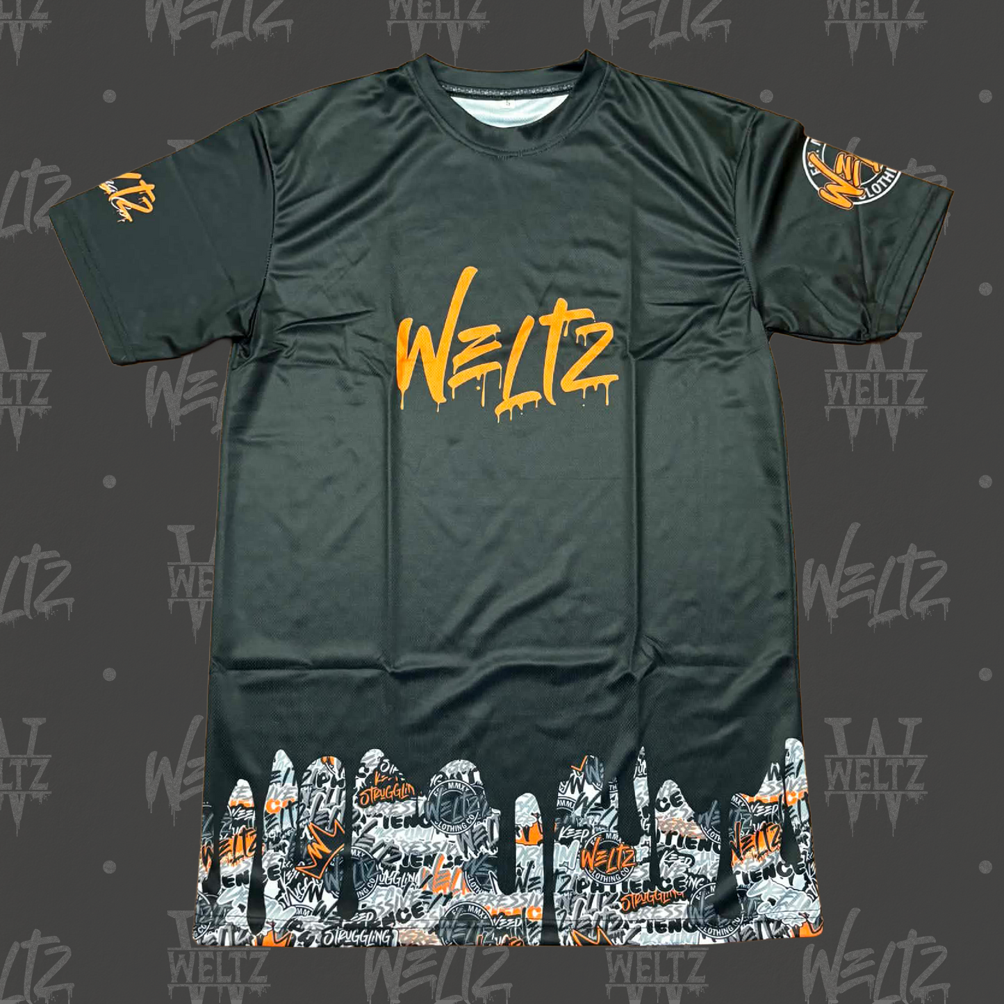 Black/Orange Sticker Bomb V2 Undershirt
