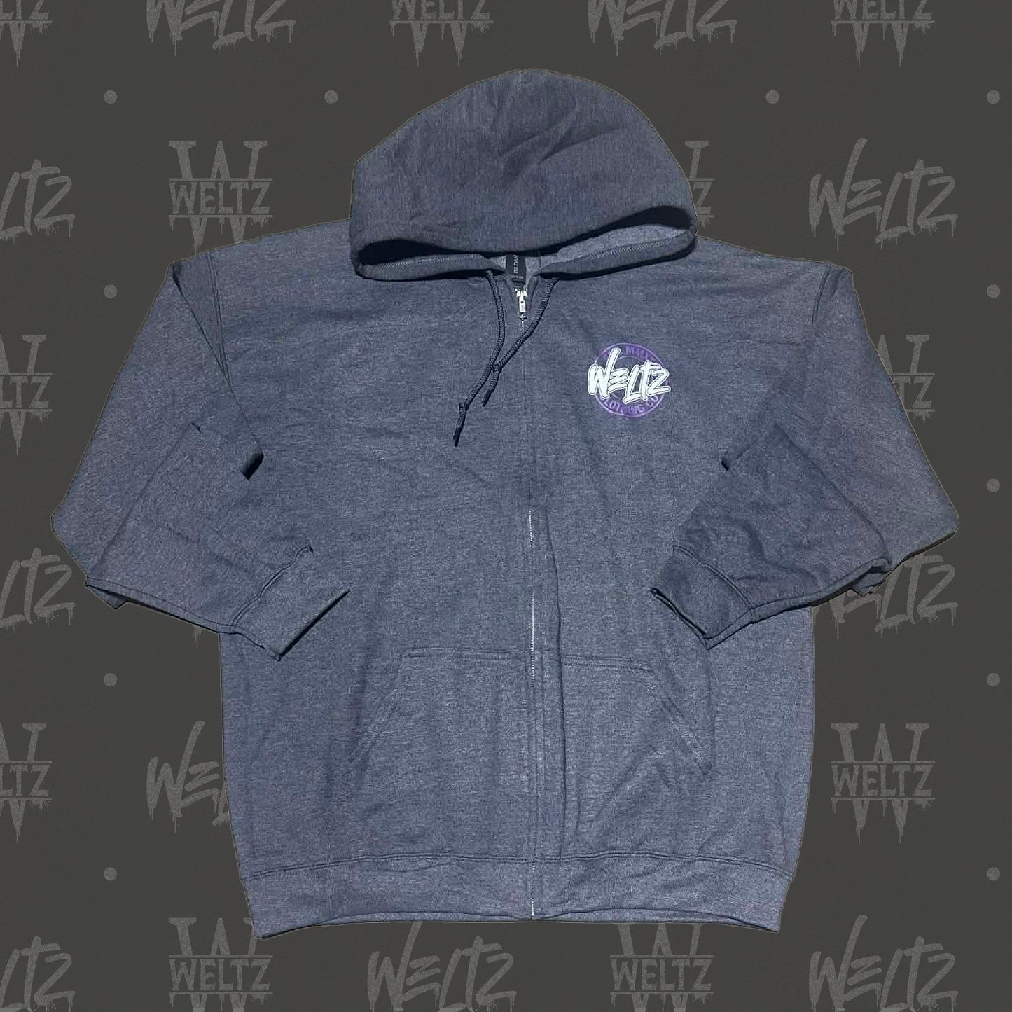Zip-up Hoodie - Weltz Circle (Purple)